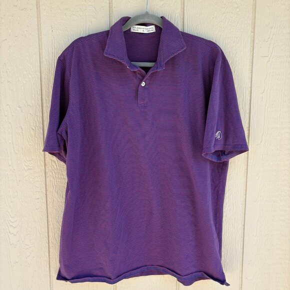 Holderness & Bourne Nagle Polo Men's XL Navy Red Striped Golf Comfort Summer - Picture 1 of 8